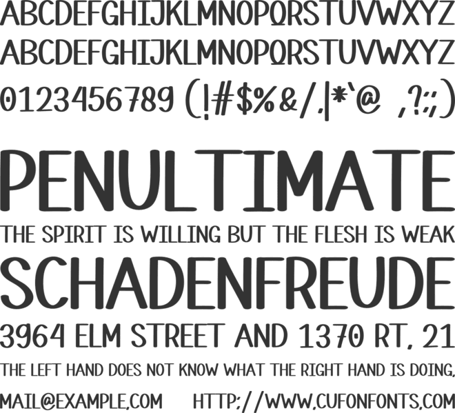 House Wifery font preview