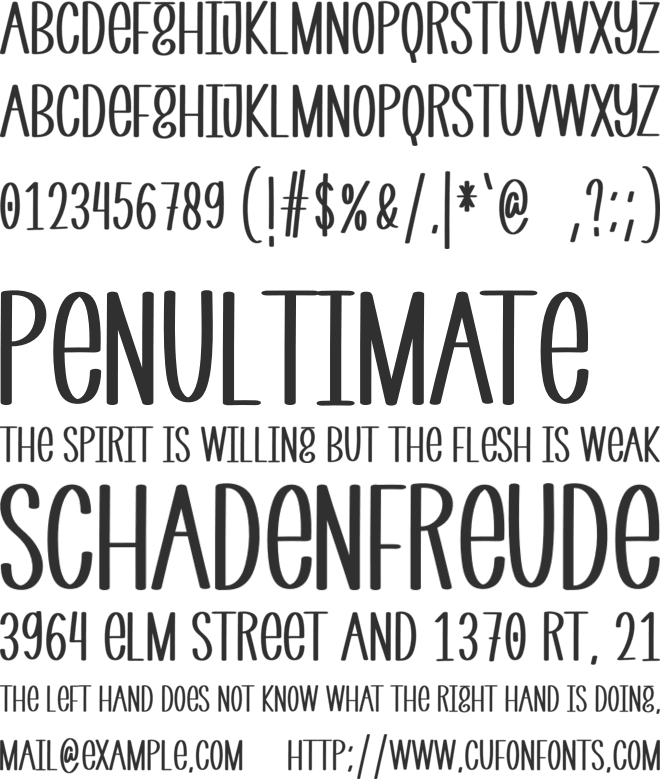 Dragonfly font preview