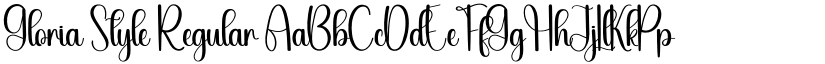 Gloria Style Regular font