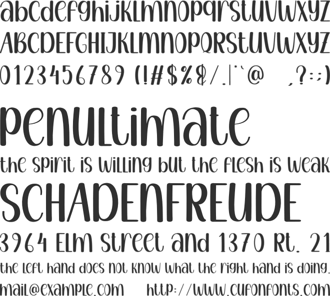 Seamless Memory font preview