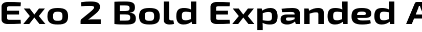 Exo 2 Bold Expanded font