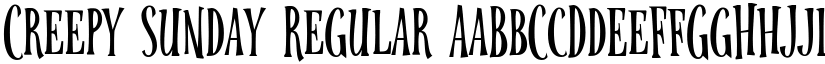 Creepy Sunday Regular font