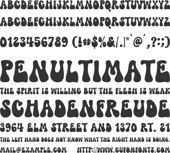 Spooky Retro font preview