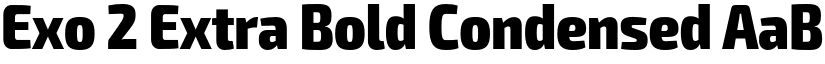 Exo 2 Extra Bold Condensed font