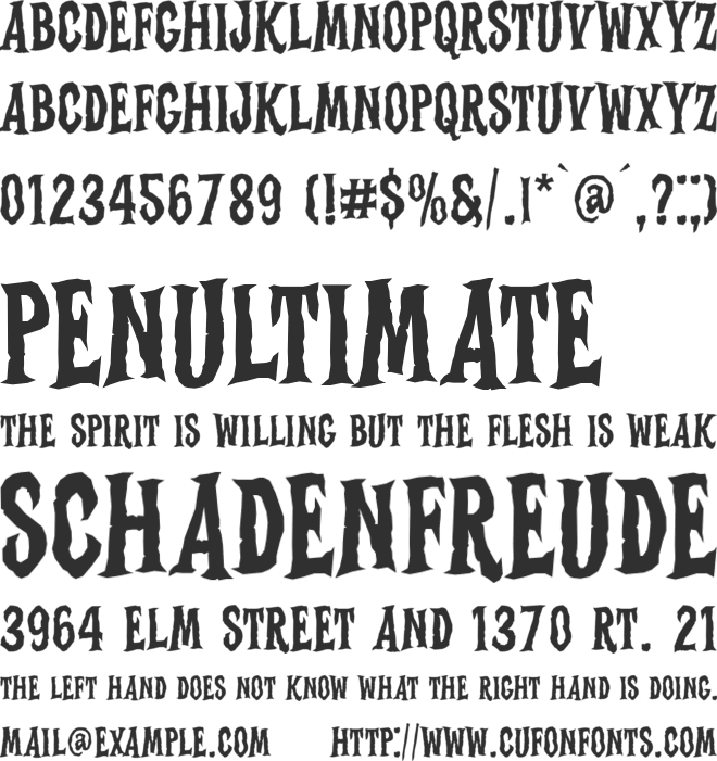 Retro Witch font preview
