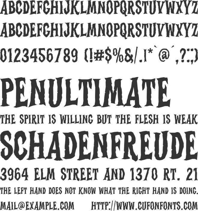 Retro Witch font preview