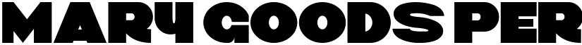 MARY GOODS Personal Use font