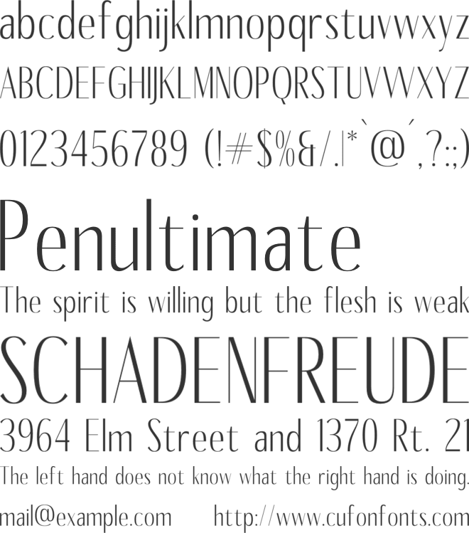 Benedict Sans font preview