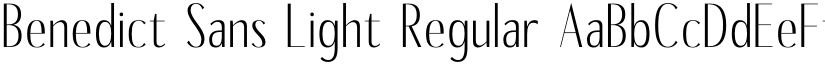 Benedict Sans Light Regular font
