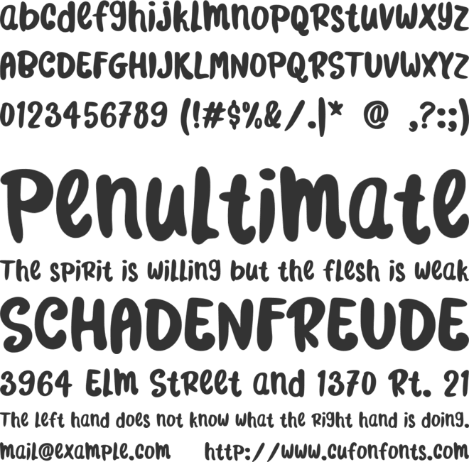 Crafbold font preview