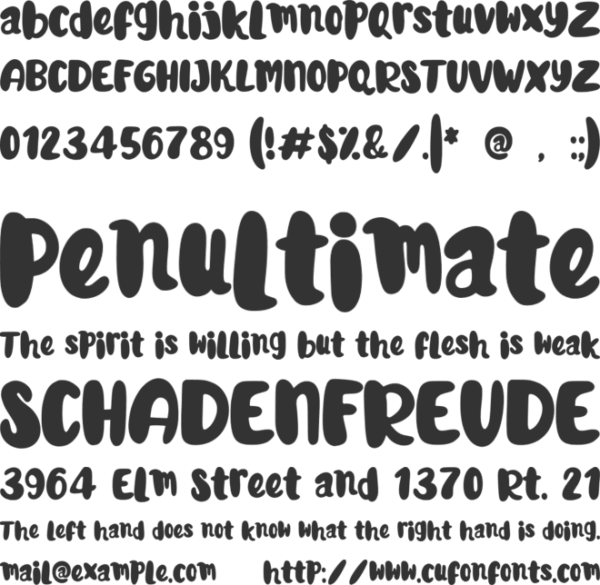 Prety Crafs font preview