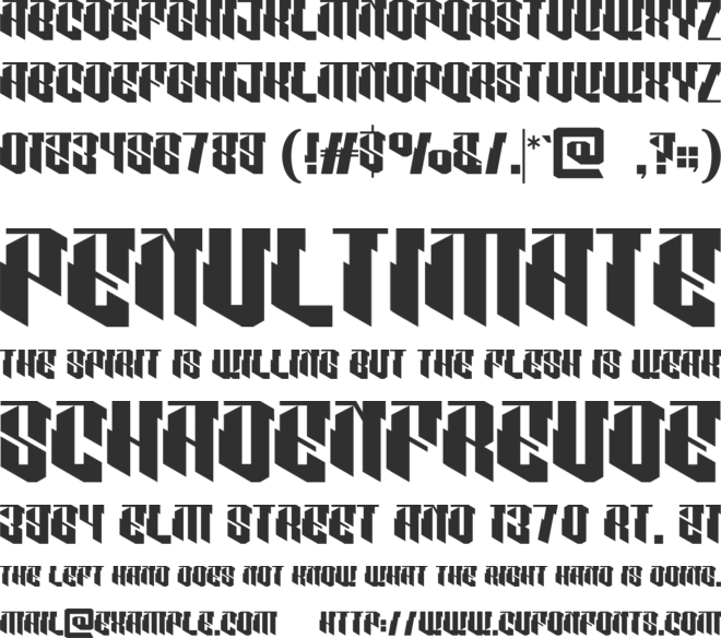 RUGDISH font preview