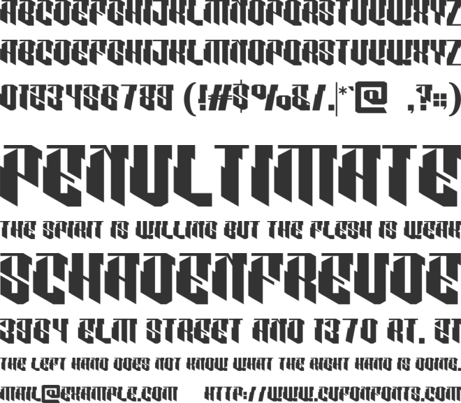 RUGDISH font preview