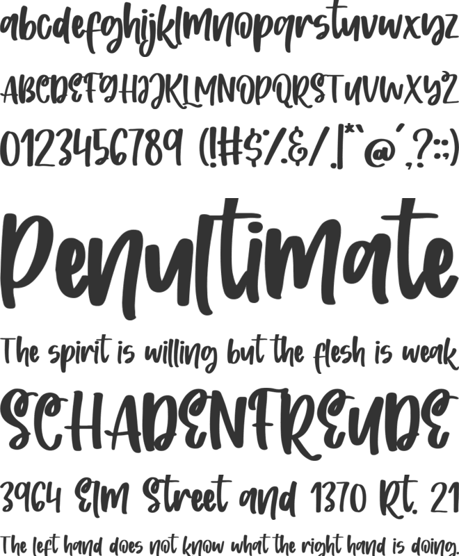 Sunshine Wishes font preview