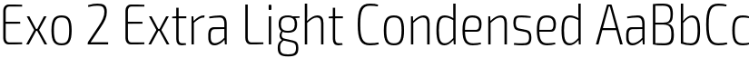 Exo 2 Extra Light Condensed font