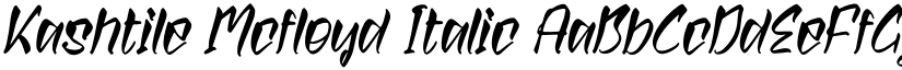 Kashtile Mcfloyd Italic font