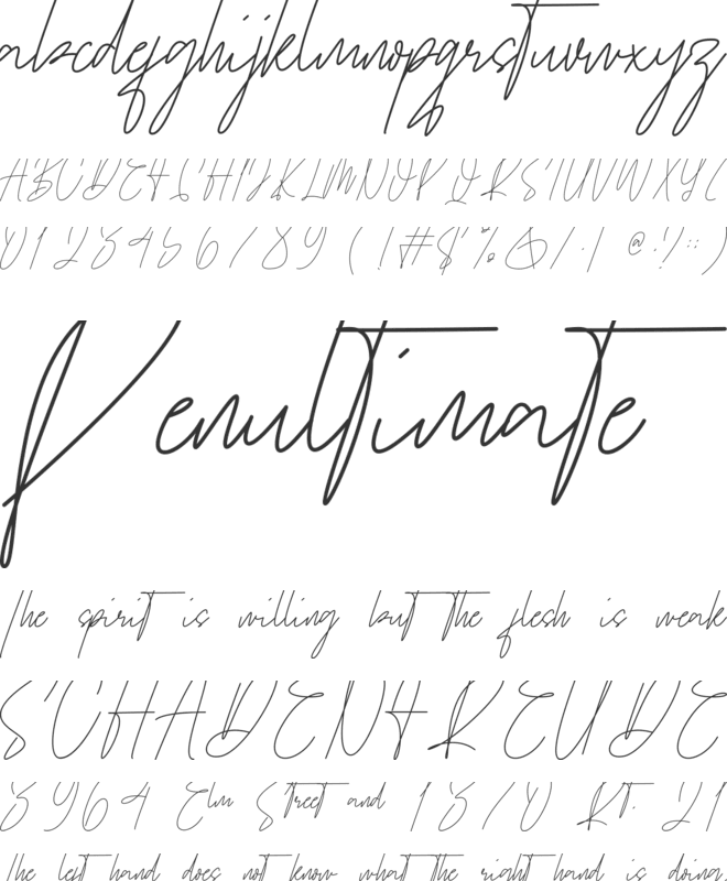 Brightome font preview