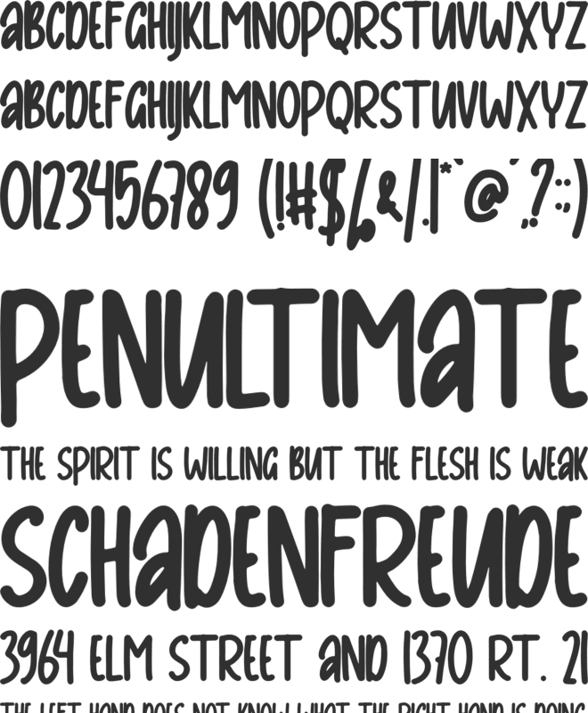 Alyale font preview