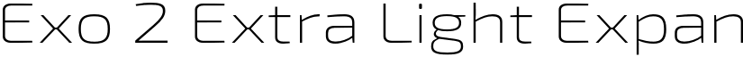Exo 2 Extra Light Expanded font