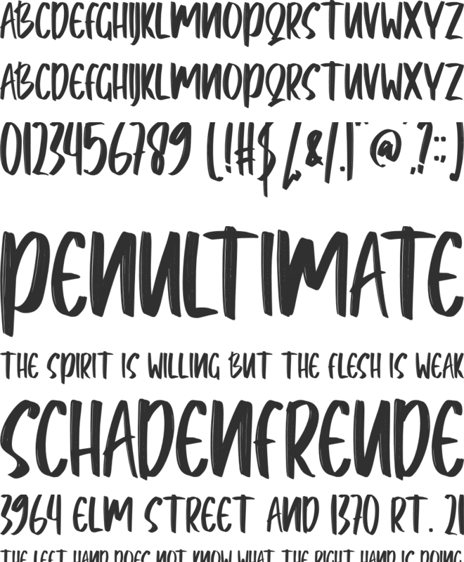 Abraly font preview
