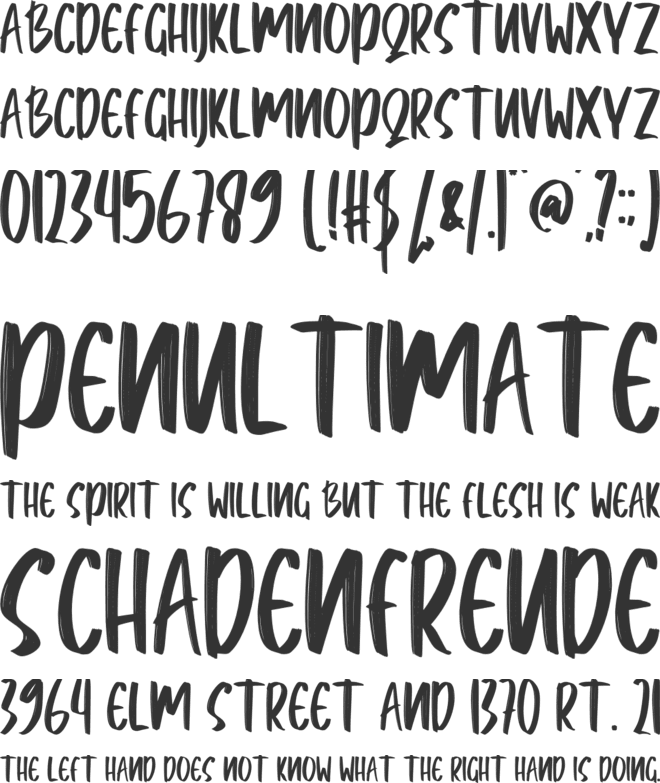 Abraly font preview