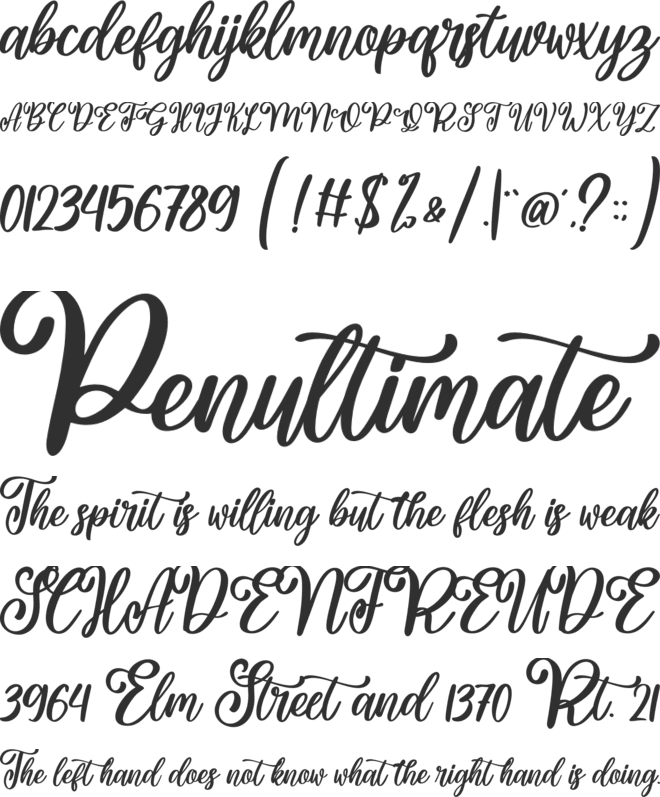 Sarlytta font preview