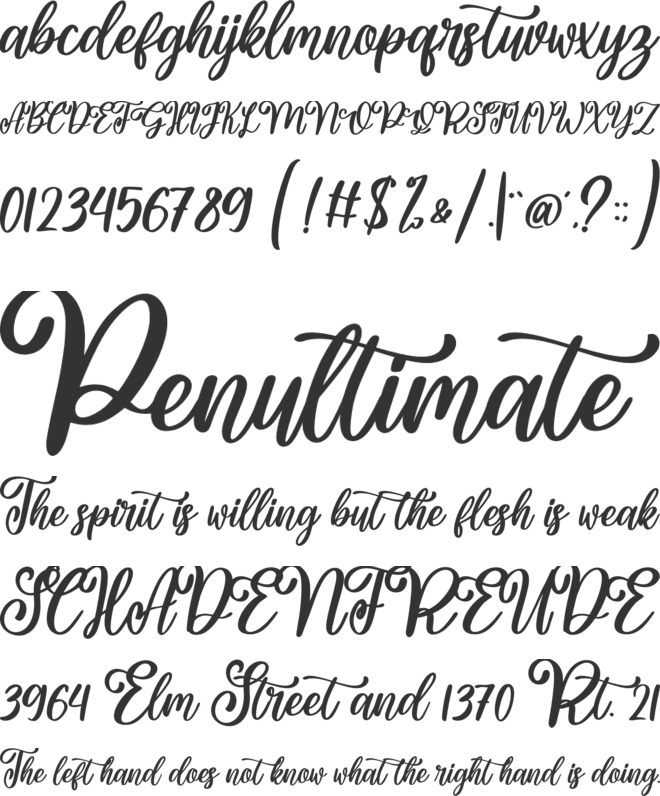 Sarlytta font preview