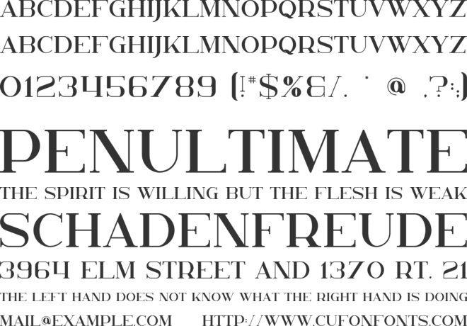 Aubrielle font preview