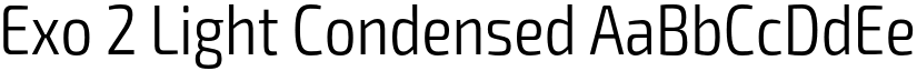 Exo 2 Light Condensed font