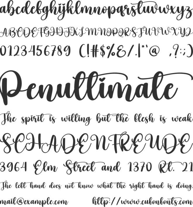 Fall font preview