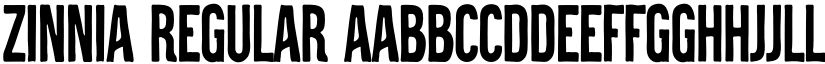 Zinnia Regular font