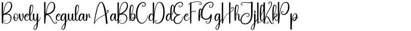 Bovely Regular font
