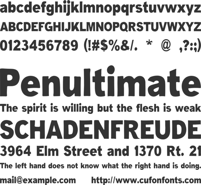 Tinsley font preview