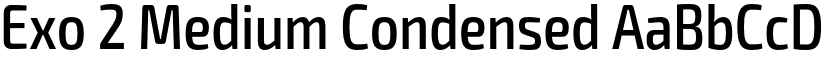 Exo 2 Medium Condensed font