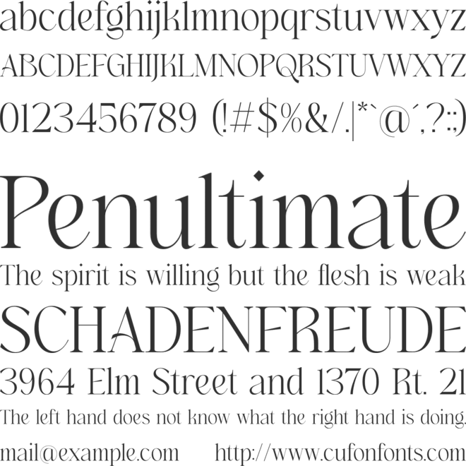Hogbine font preview