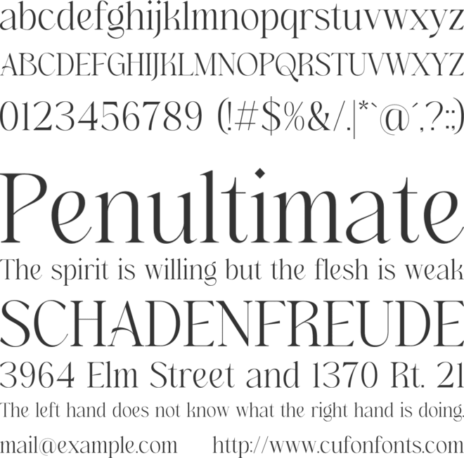 Hogbine font preview