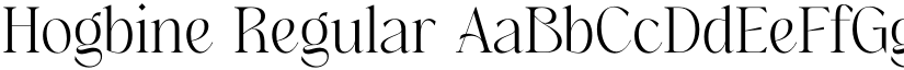 Hogbine Regular font