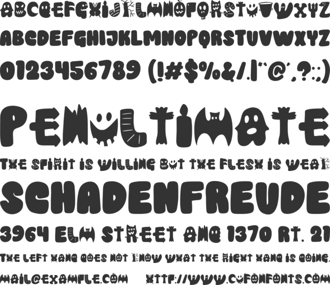 Halloween Nightmare font preview