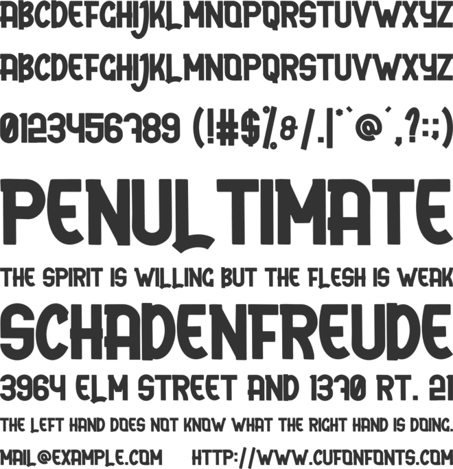 Arena Sky font preview