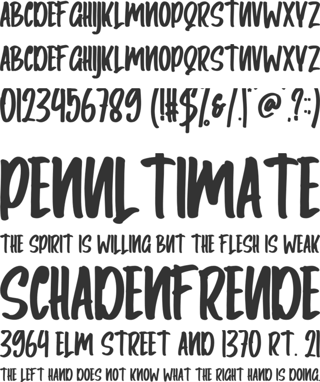 Amsyong font preview