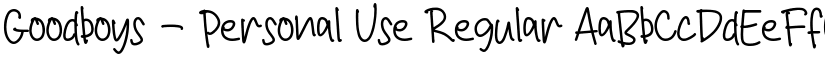 Goodboys - Personal Use Regular font