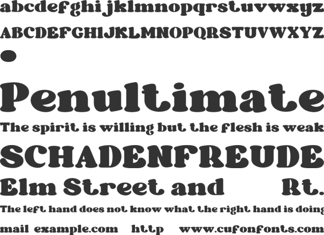 Black Orange font preview