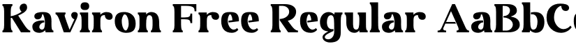 Kaviron Free Regular font