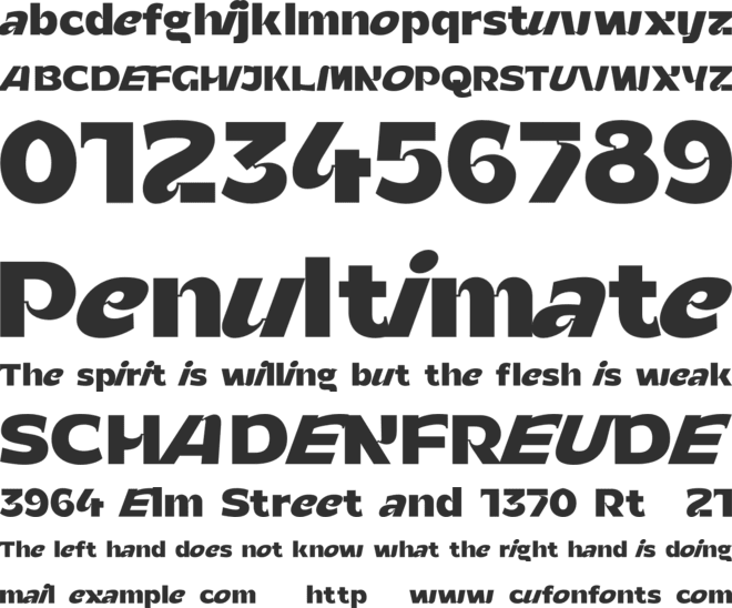 Cagey Free font preview