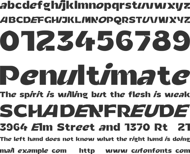 Cagey Free font preview