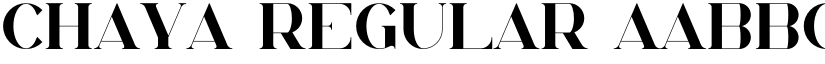 Chaya Regular font