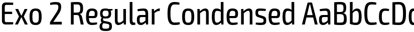 Exo 2 Regular Condensed font