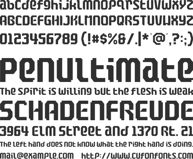 Stifly font preview