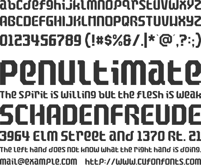 Stifly font preview