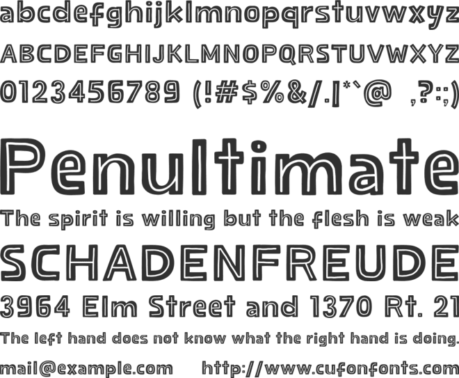 Maputo font preview